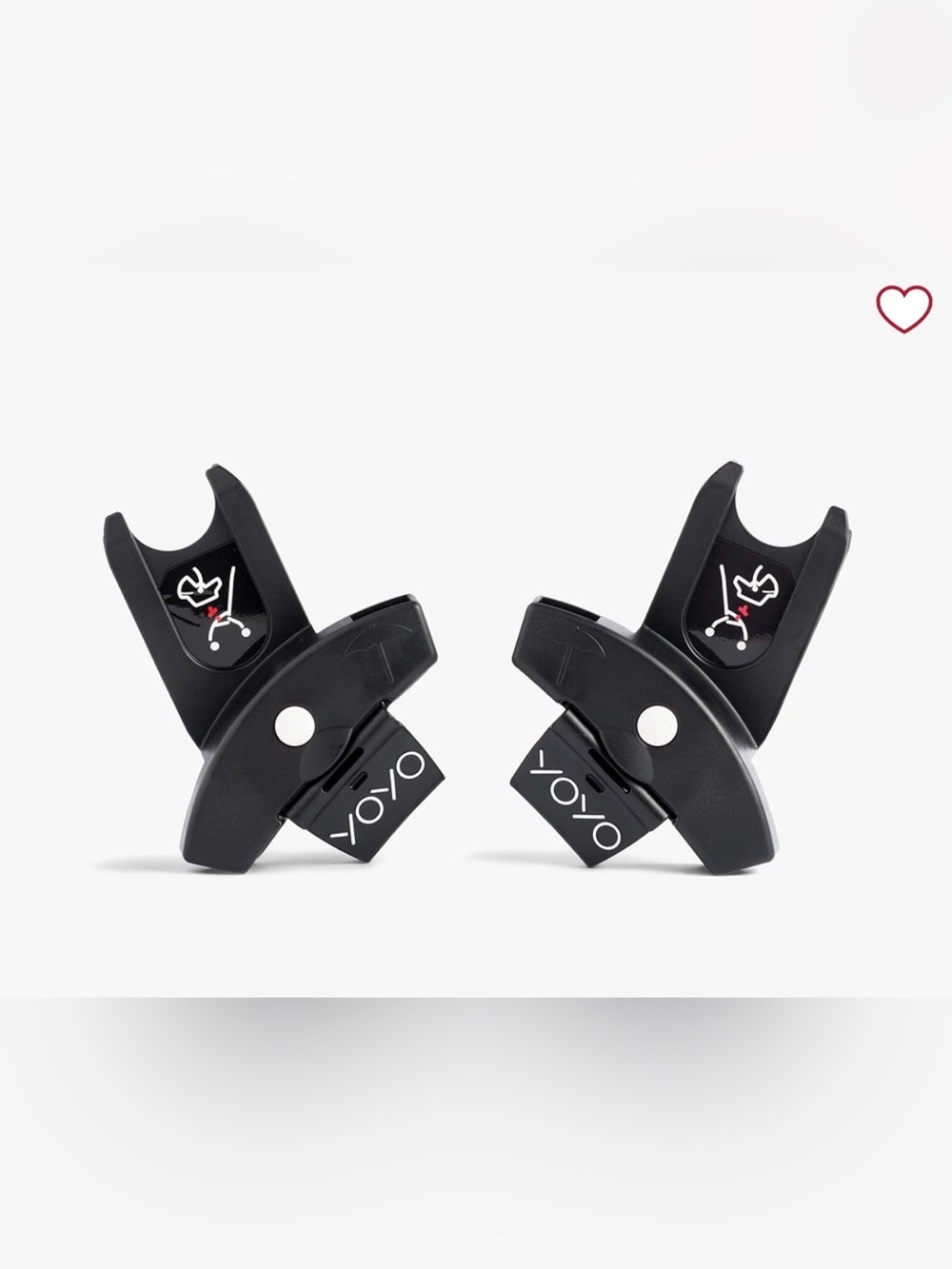 BabyZen Yoyo Black Infant Car Seat Adapter Pair for Strollers